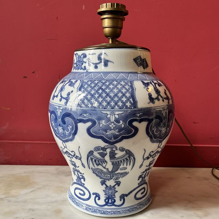 Lamp base, Chinese porcelain