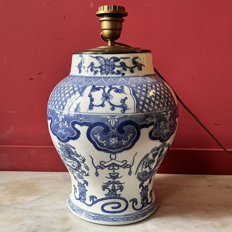 Lamp base, Chinese porcelain
