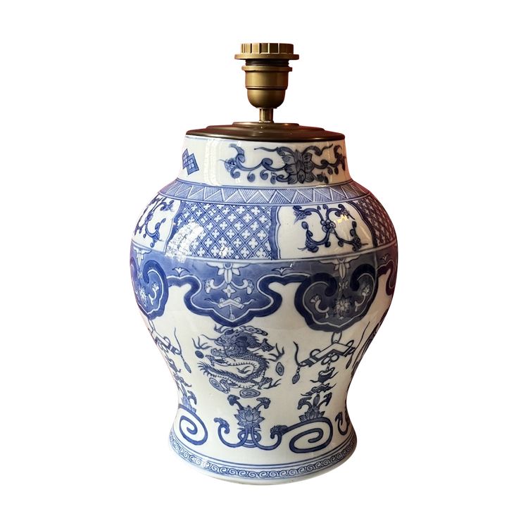 Lamp base, Chinese porcelain