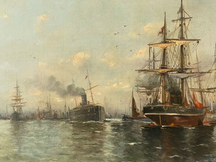 Boats in port circa 1900