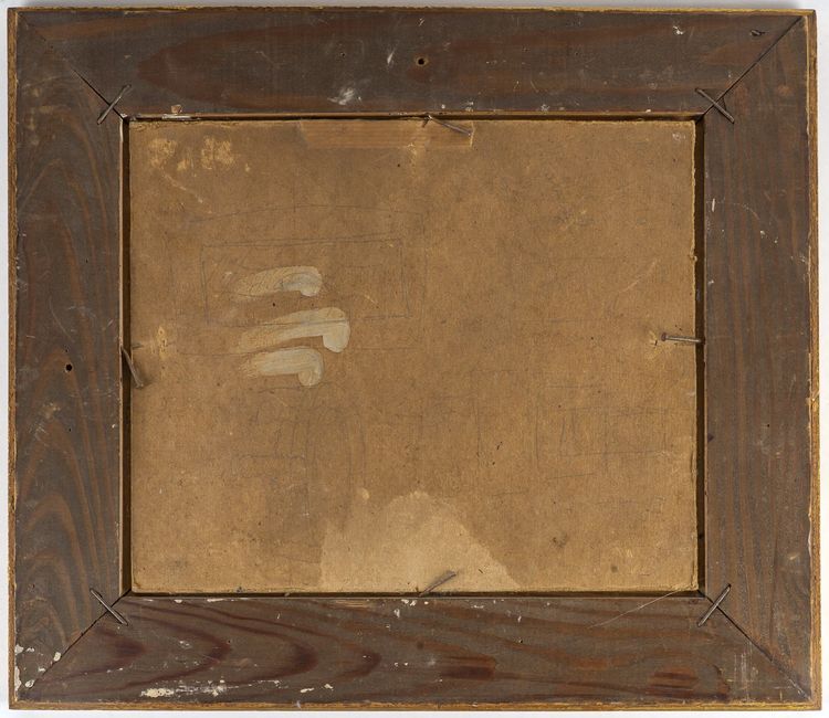 Serge Belloni (1925-2005) - Paris Le Belvedere Öl auf Holz um 1956