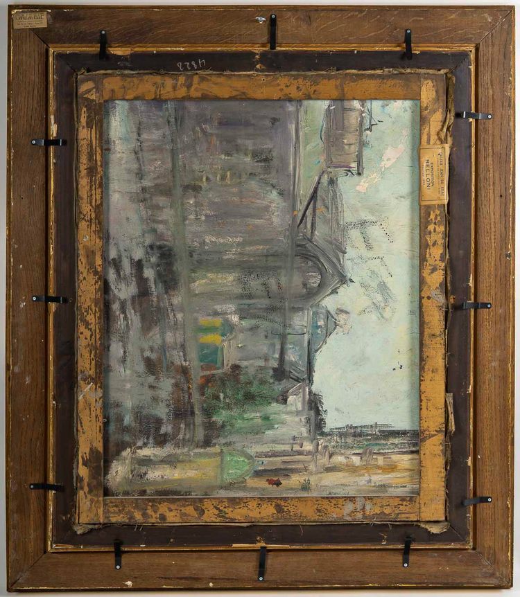 Serge Belloni (1925-2005), The Staircase on the Rue du Calvaire in Montmartre, Oil on canvas, Circa 