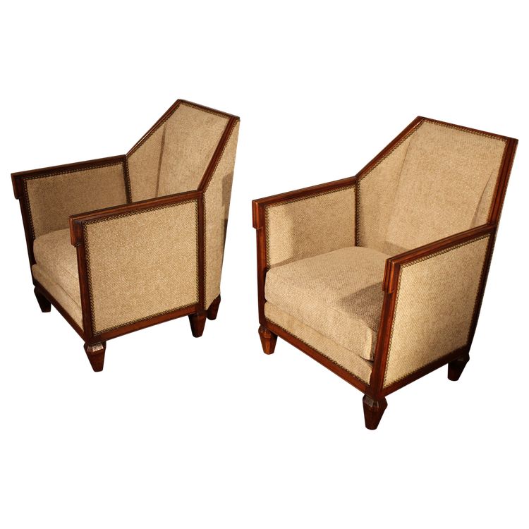 Paire de fauteuils art déco