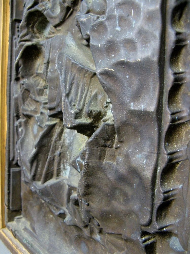 High Relief Copper Madonna and Child.