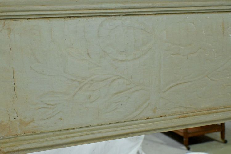 Specchio in legno dipinto Trumeau, stile Luigi XV - Prima metà del XX secolo