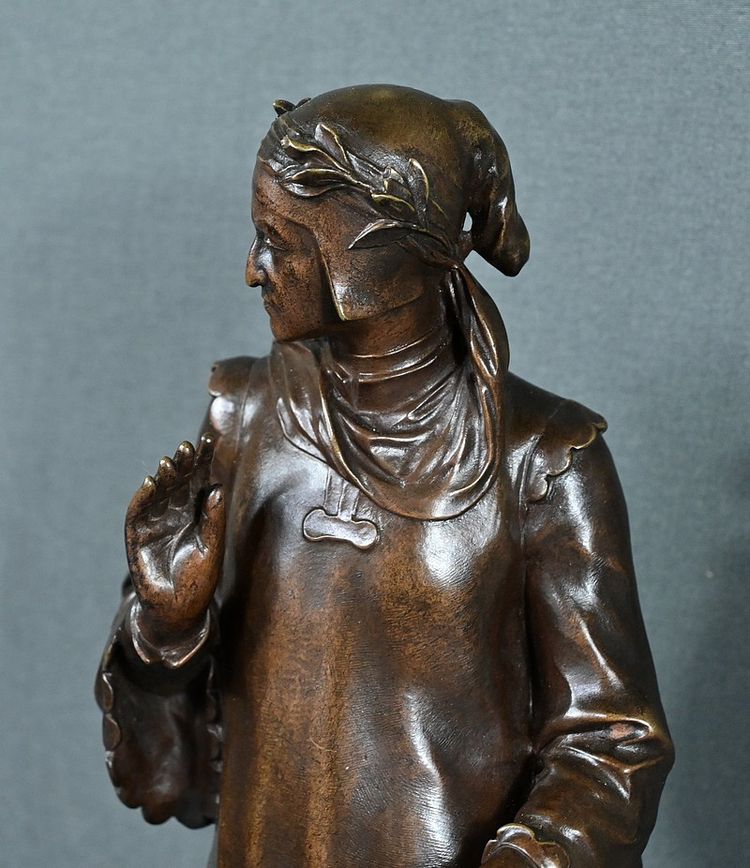 Bronzo "Dante", di A. Forestier - Fine del XIX secolo