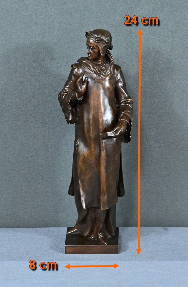 Bronzo "Dante", di A. Forestier - Fine del XIX secolo