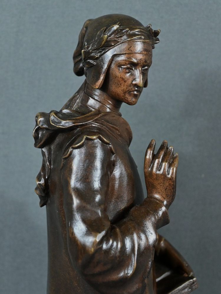 Bronzo "Dante", di A. Forestier - Fine del XIX secolo