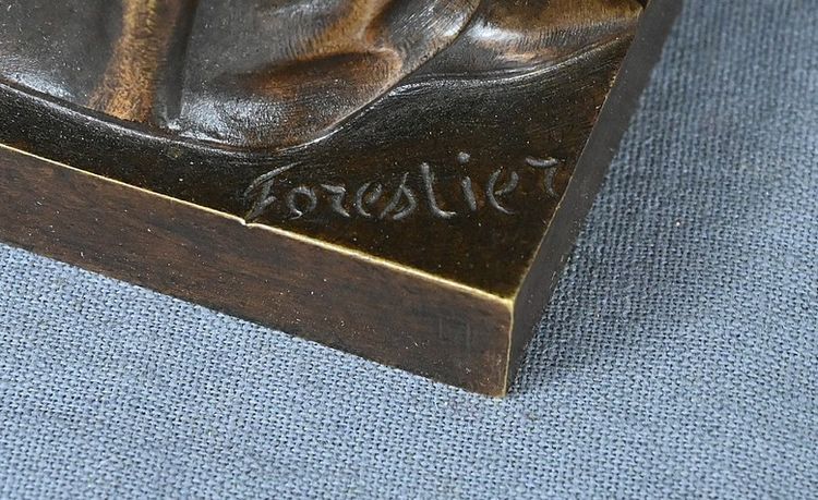Bronzo "Dante", di A. Forestier - Fine del XIX secolo