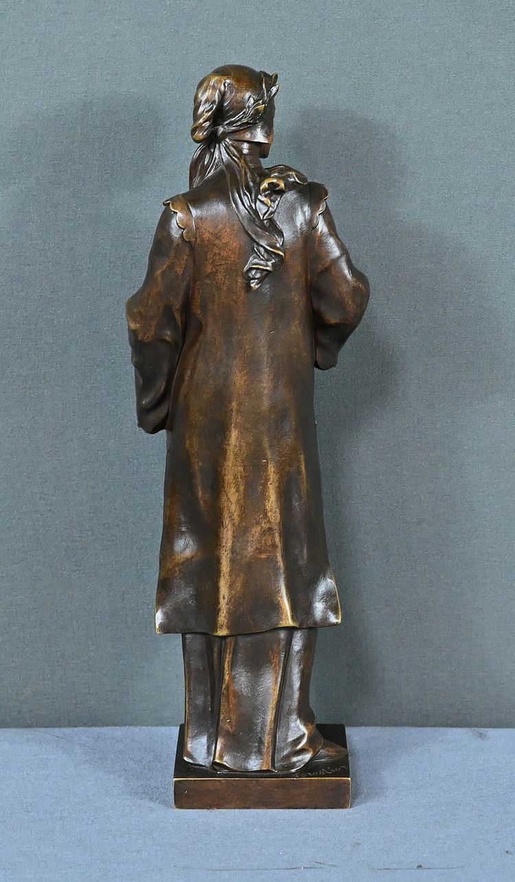 Bronzo "Dante", di A. Forestier - Fine del XIX secolo