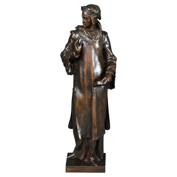 Bronzo "Dante", di A. Forestier - Fine del XIX secolo