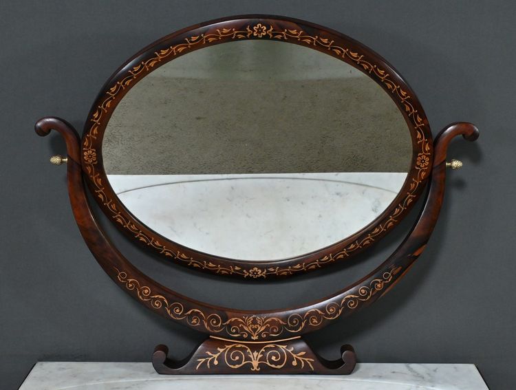 Coiffeuse en Palissandre et Marqueterie, époque Charles X – Début XIXe