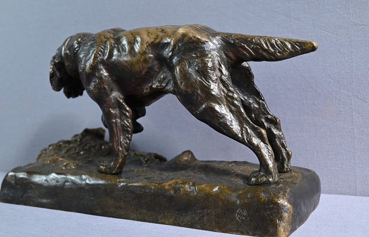 Bronze "Chien de Chasse" signed E. Samson - Late 19th century