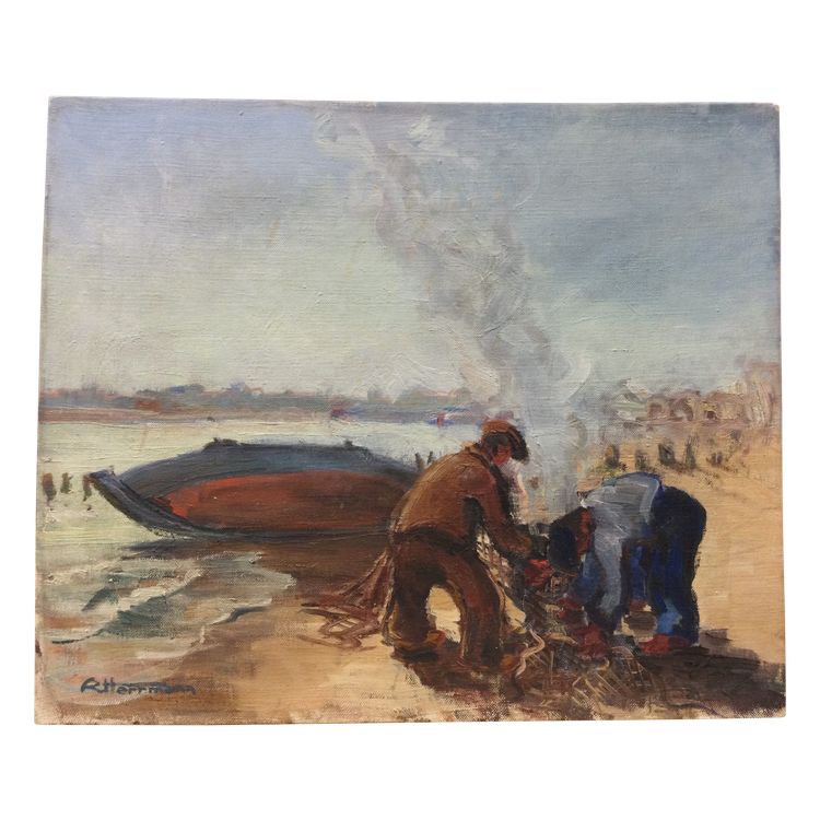 « Les calfats » huile sur toile 