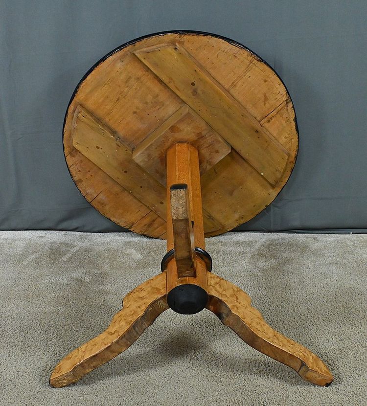 Guéridon en Érable Moucheté, époque Napoléon III – 2ème partie XIXe