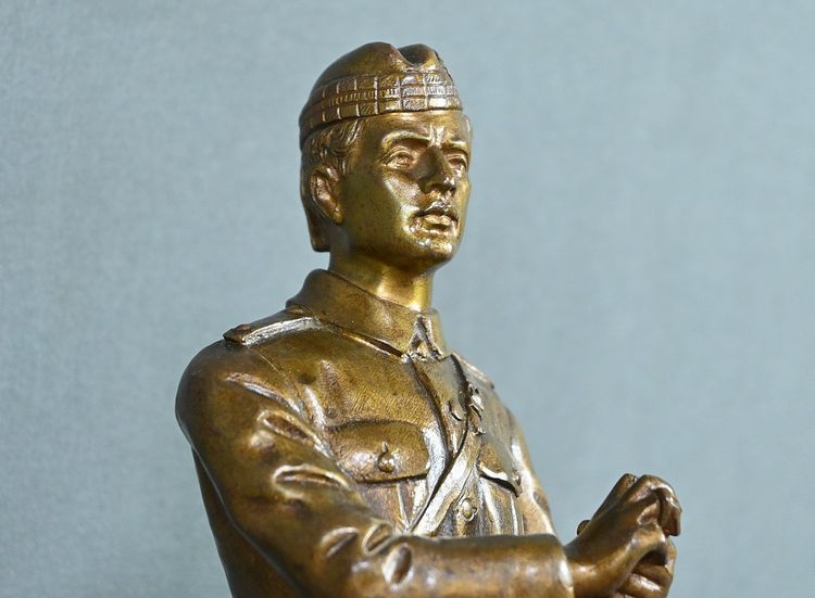 Fante scozzese in bronzo, firmato E.Carlier - Inizio XX secolo
