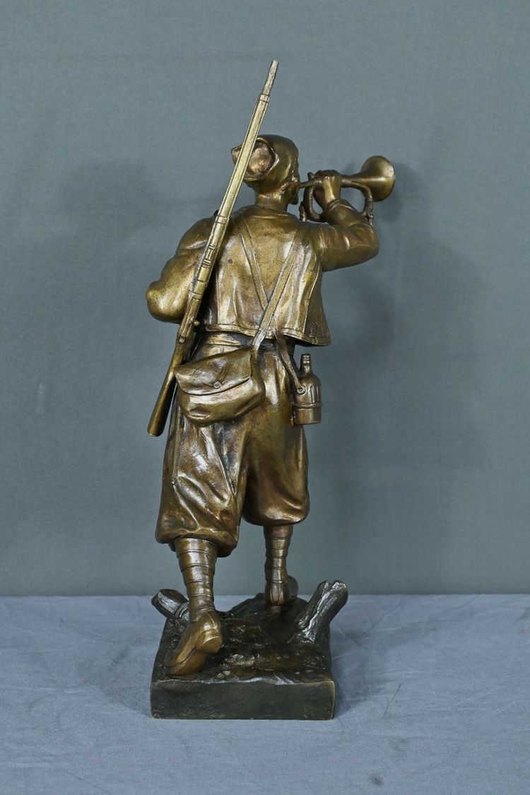 Bronzo "Le Zouave Trompettiste" di E. Carlier - Inizio XX secolo