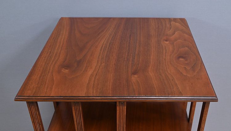 Large revolving bookcase in solid mahogany - Late 19th century