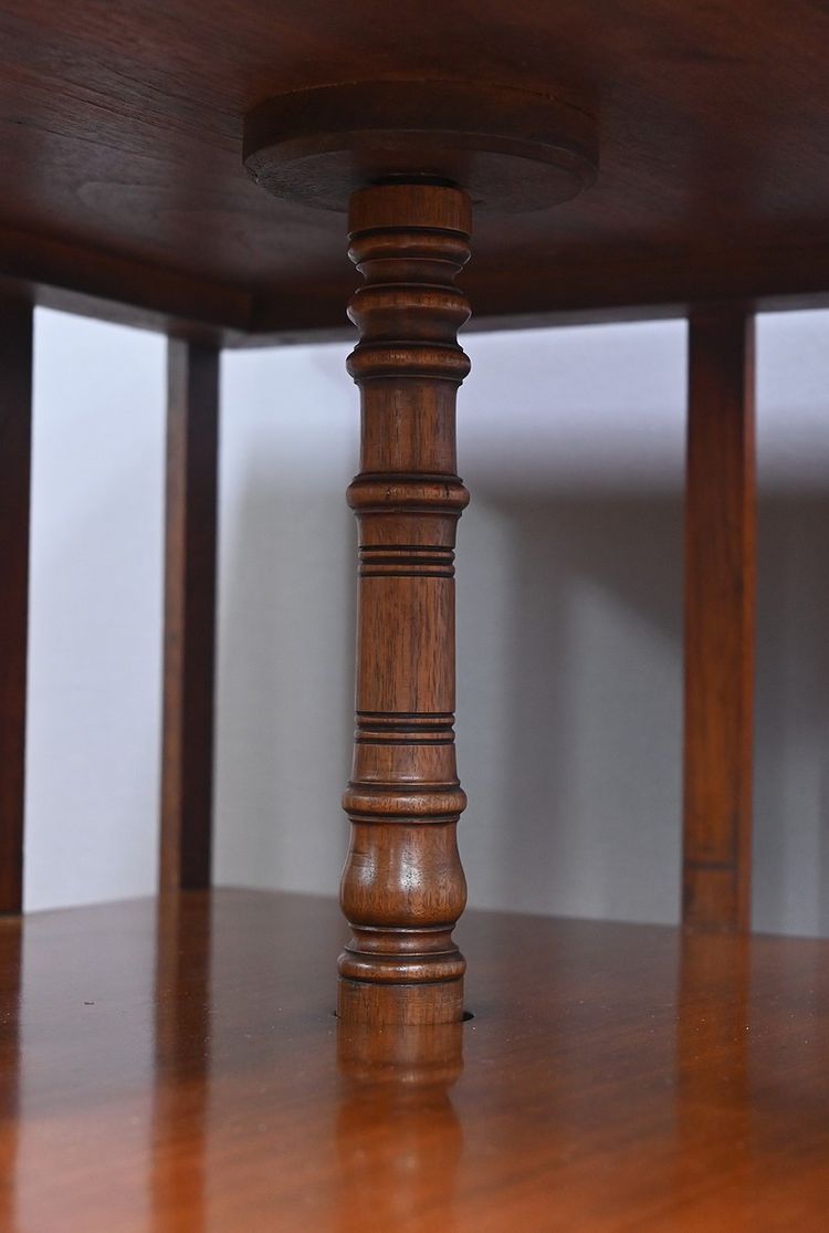 Large revolving bookcase in solid mahogany - Late 19th century