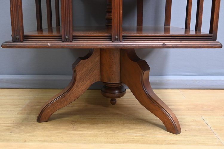 Large revolving bookcase in solid mahogany - Late 19th century
