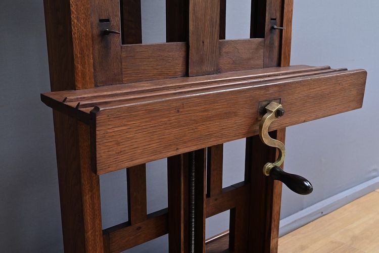 Chevalet d’Atelier Double-Face en Chêne – Milieu XIXe