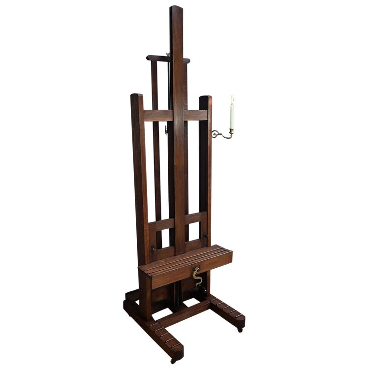 Chevalet d’Atelier Double-Face en Chêne – Milieu XIXe