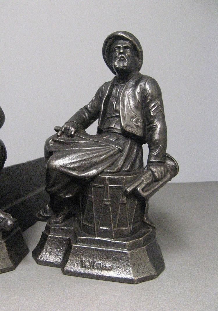 Pair De Chenets Aux Zouaves.