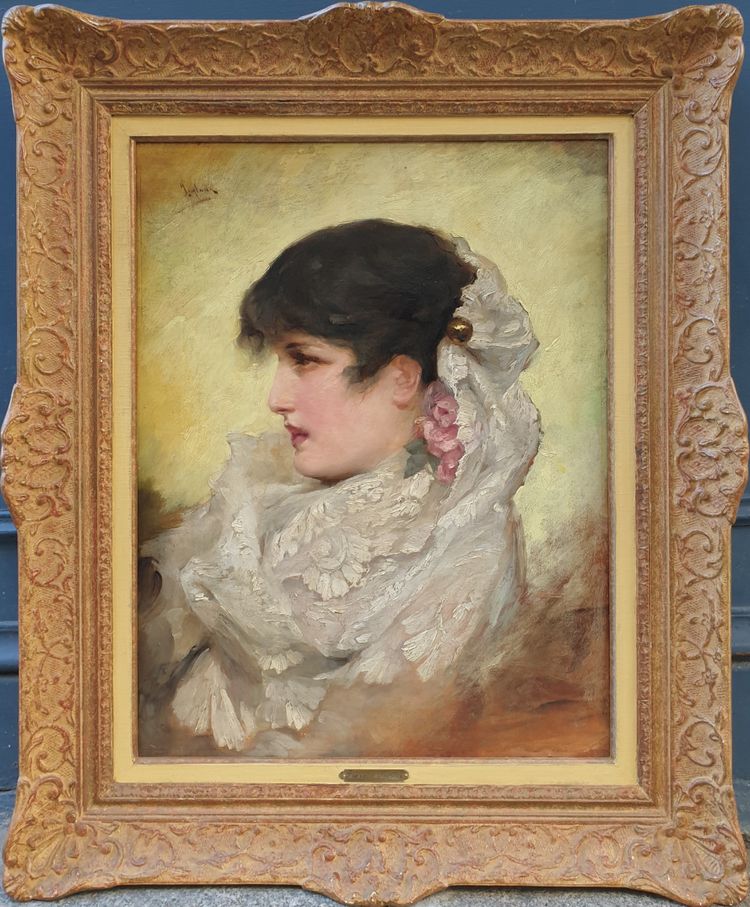 Francisco INGLADA - Portrait of Sarah Bernhardt as Camille in La Dame aux Camélias