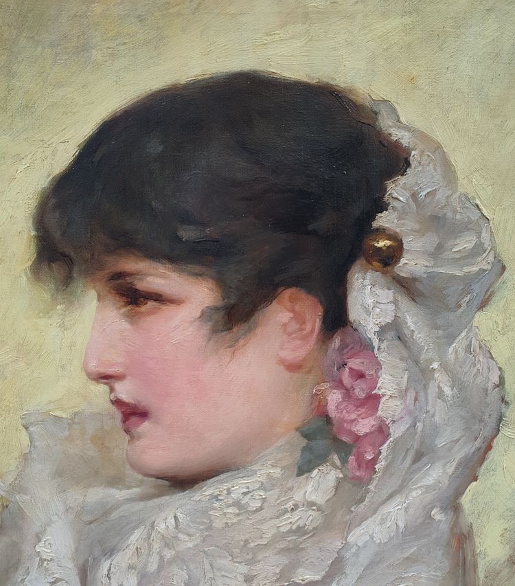 Francisco INGLADA - Portrait of Sarah Bernhardt as Camille in La Dame aux Camélias