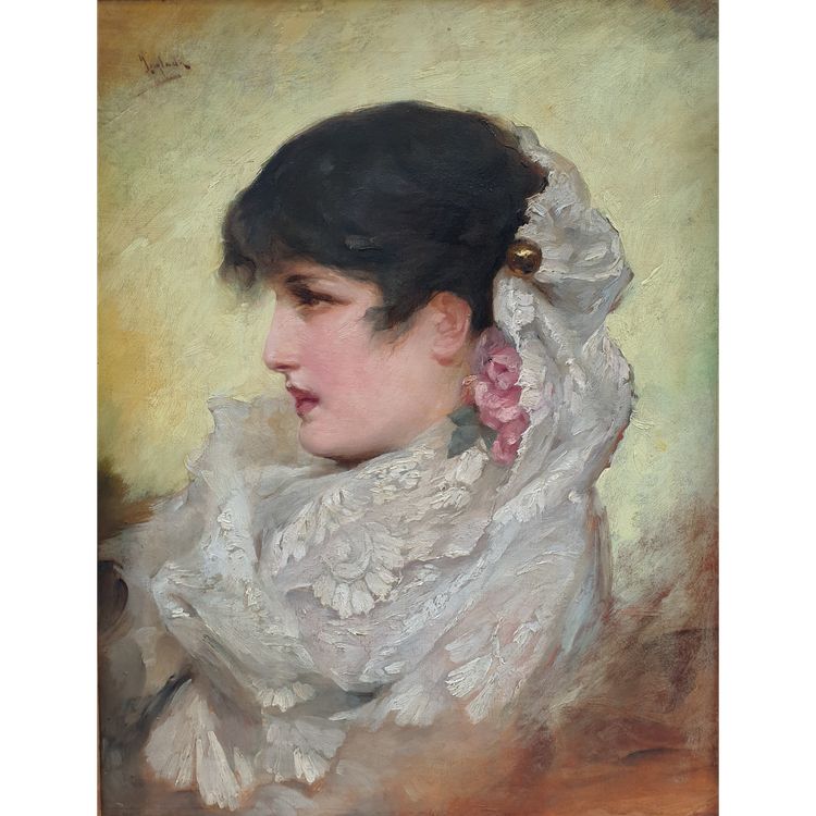 Francisco INGLADA - Portrait of Sarah Bernhardt as Camille in La Dame aux Camélias