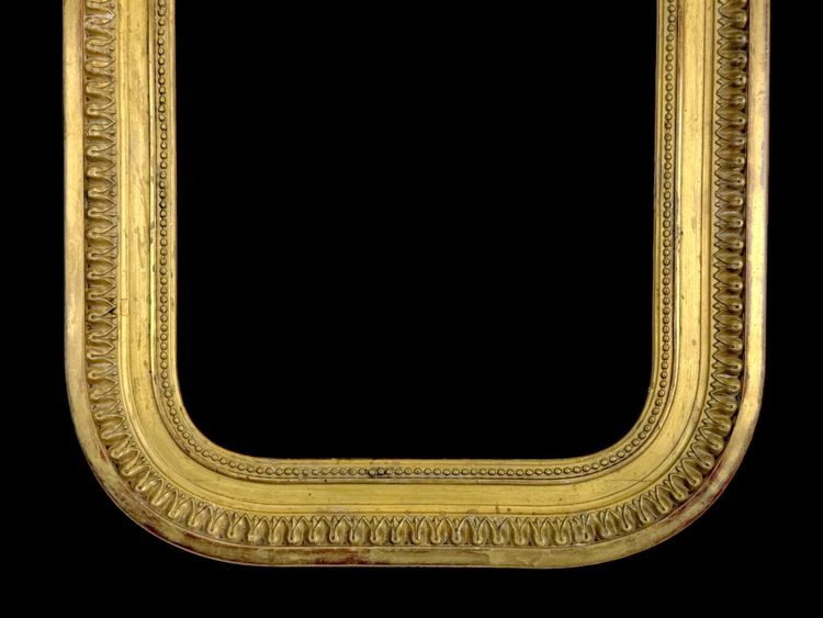ANCIENT 19th CENTURY FRAME IN WOOD AND GILDED STUC SCULPTTED FOR PAINTING 46 CM X 34 CM