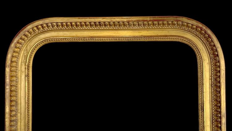 ANCIENT 19th CENTURY FRAME IN WOOD AND GILDED STUC SCULPTTED FOR PAINTING 46 CM X 34 CM