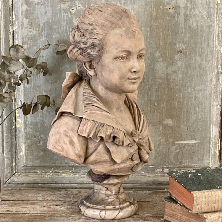 Busto di bambino in terracotta XIX secolo