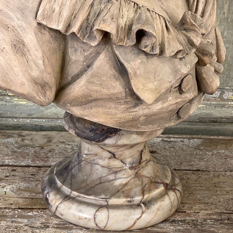 Busto di bambino in terracotta XIX secolo