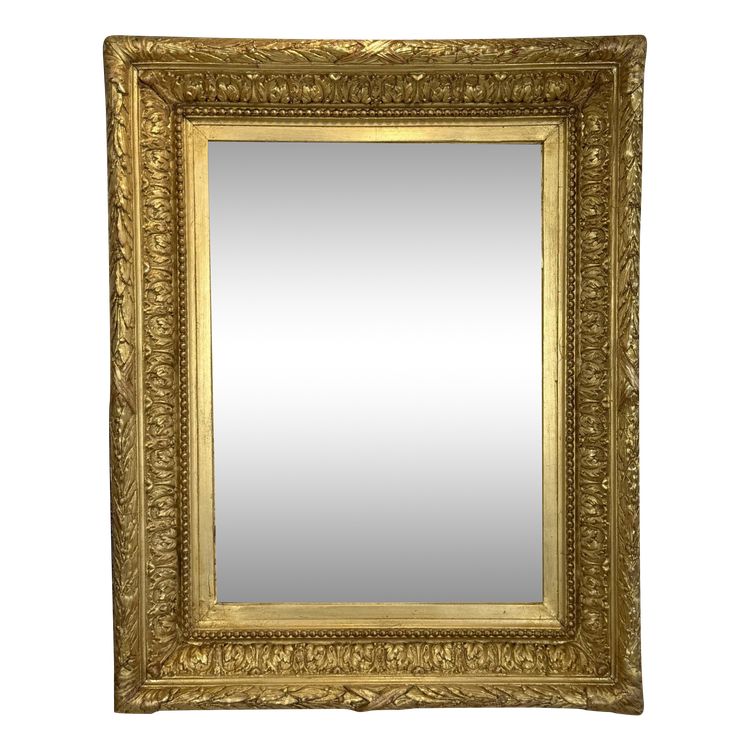 ANCIENT GILDED WOOD AND STUC FRAME FOR PAINTING 46.5 cm x 34 cm ( BEAUTIFUL GILDING )