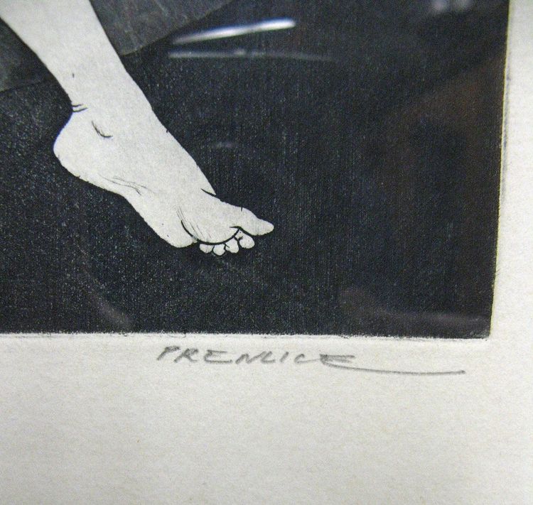 Litho Erotique Signé Prenlice - Pseudonym of André Leprince.