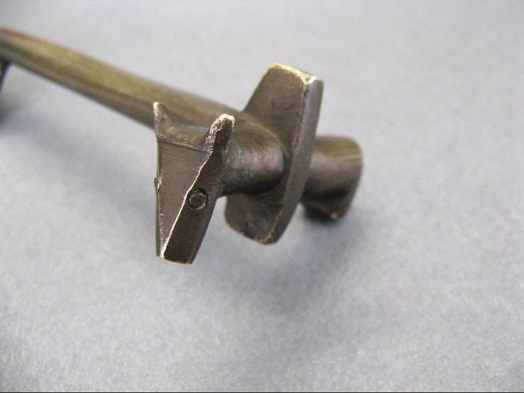 An ancient knife used to sacrifice Zebu during circumcision ceremonies.