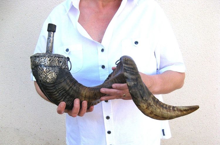 Large Powder Flask. Ottoman Empire.