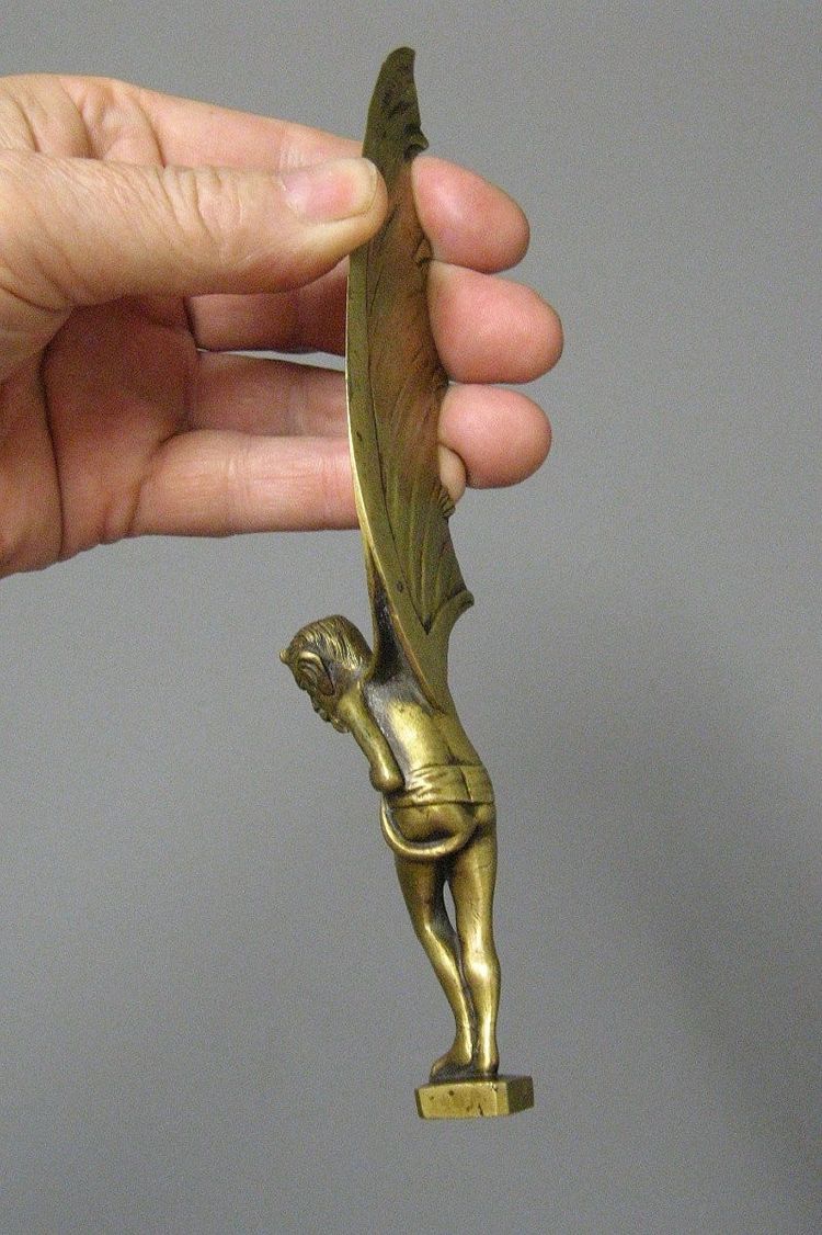 Bronze Seal, Wax Seal, Paper Cup. 19th C. Lucifer Satan.