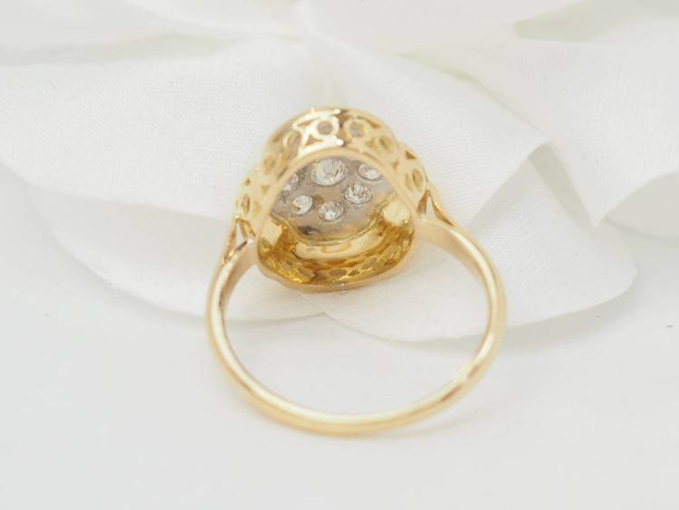 Anello vintage in oro giallo e diamanti