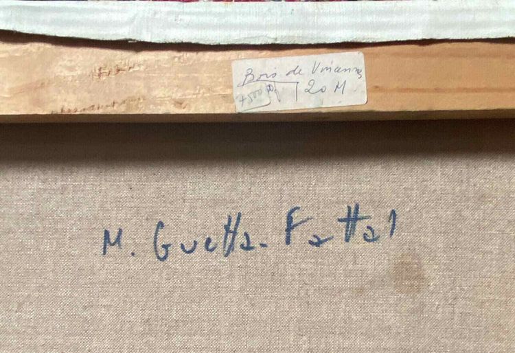 Tableau "Bois de Vincennes" HST M. GUETTA-FATTAL (1922-2009) Fauvisme