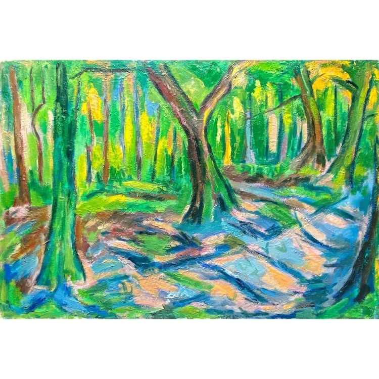 Tableau "Bois de Vincennes" HST M. GUETTA-FATTAL (1922-2009) Fauvisme