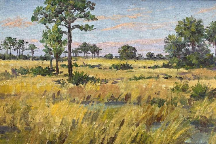 Gemälde Matthew Kalmenoff (1905-1986) Afrikanische Landschaft Orientalistisch