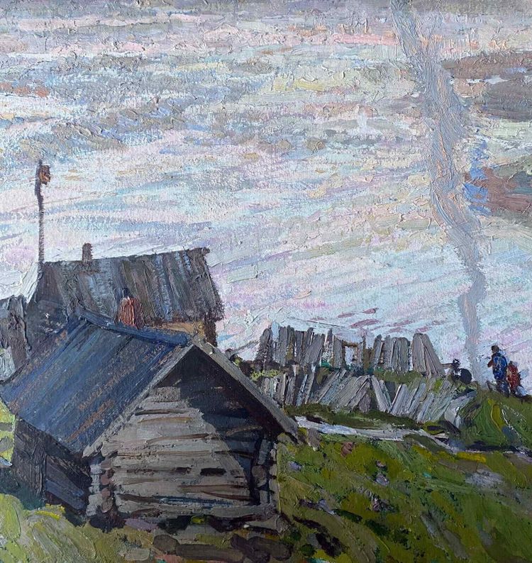 Gemälde HSP Pavel Dmitrievich SISSOIEV (1929-2001) Noguinsk Soura