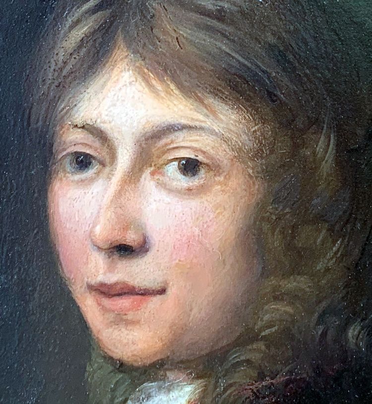 Portrait of a young man 18th century follower of Michiel van Mussloer (1645/1705)