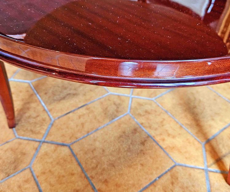 Table Basse Art Déco En Acajou Et Parchemin