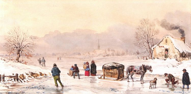 Théodore Jung, Skating Scene In Alsace