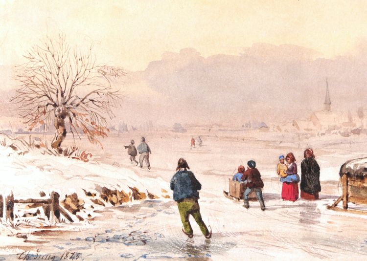 Théodore Jung, Skating Scene In Alsace