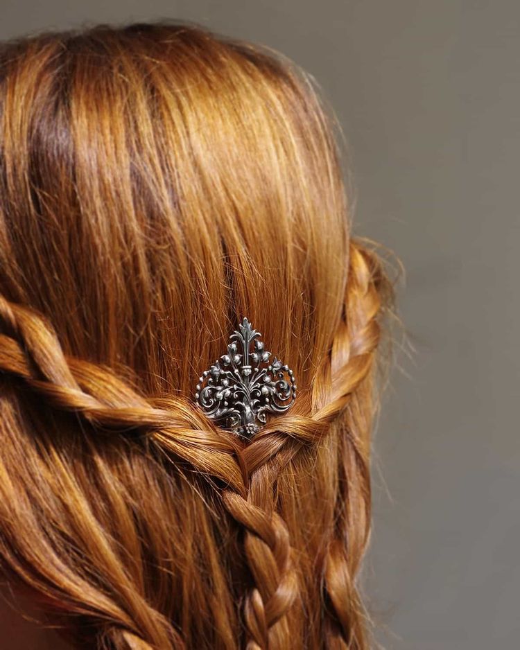 Peigne de coiffure de mariée, Peigne de chignon, mariage, matiere organique blonde, bijou de tête 