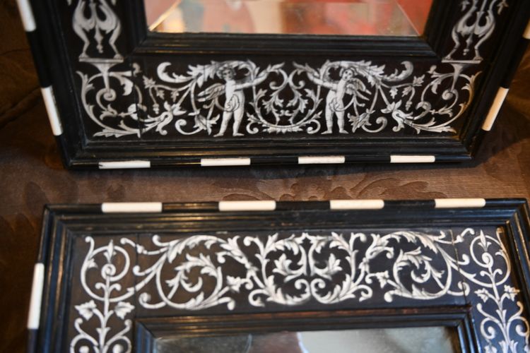 Pair of Renaissance-style mirrors Italy
